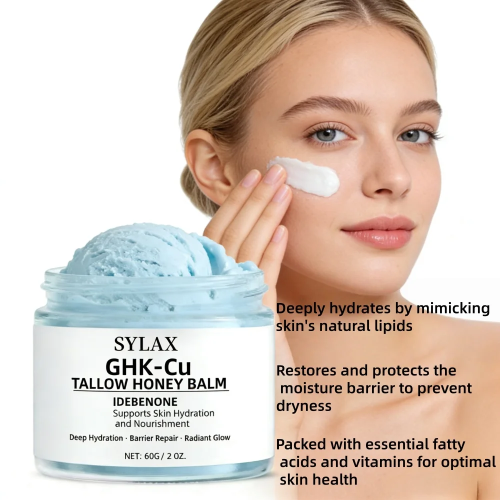 Copper Peptide GHK-Cu Moisturizer Idebenone Manuka Honey Vitamin E Natural Face Body Cream Mature Dry Sensitive Skin 2 oz
