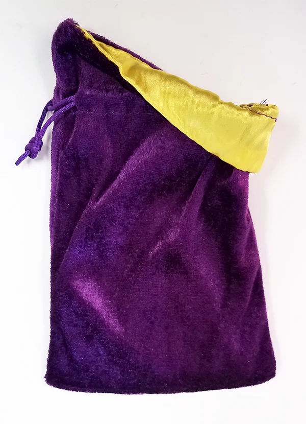 Custom Logo Printing Purple Velvet Drawstring Tarot Cards Bags with Embroidered Logo Packaging Dust Bag