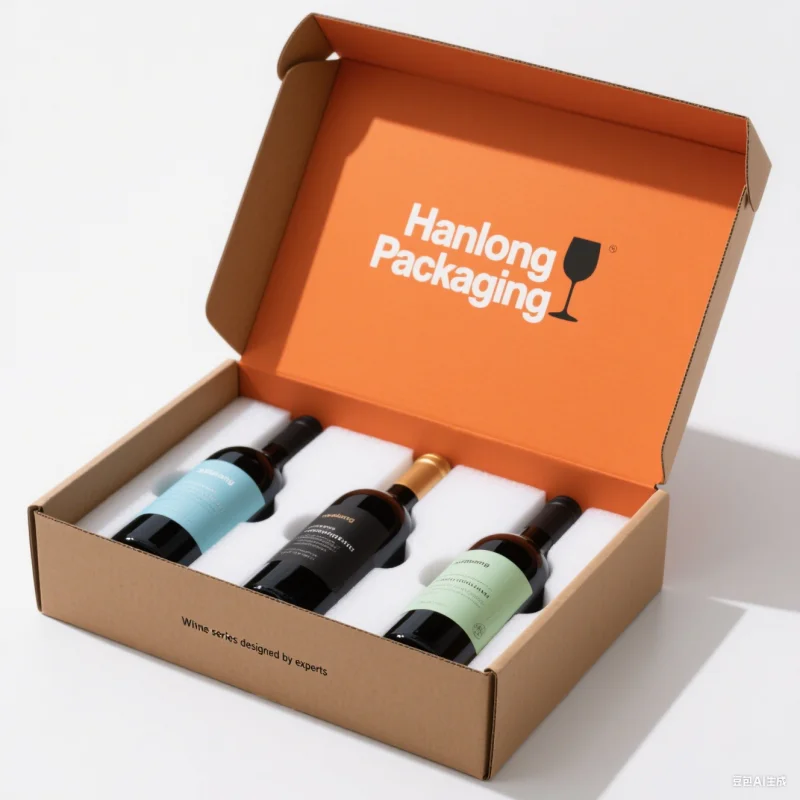 product professional printing factory recyclable mail corrugated carton beverage red wine brandy gift sauce gift packaging paper box-5