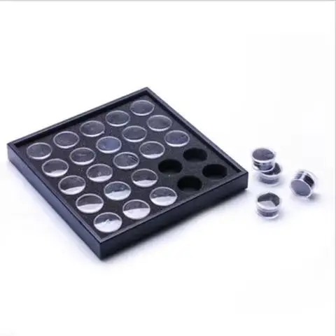 Diamond display Jewelry box sorting independent small round bottle Nail storage Box