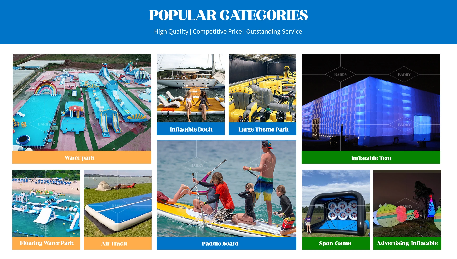 guangzhou barry inflatable tent inflatable advertising swimming pool inflatable theme park
