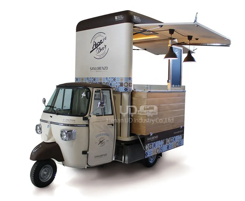 Ud Most Beautiful Coffee Shop Mobile Food Cart Tuk Tuk Bar Piaggio Ape