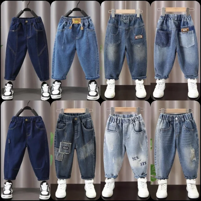 Wholesale Custom Bale Children Clothing Toddler Baby Little Boy Denim Pants Trousers Boys Jeans For Kids