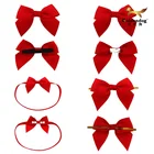 Ribbon Bow Tie Hot Sale Custom 25mm Width 196 Colors Gift Bows Grosgrain Premade Ribbon Bow For Gift Decoration