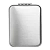 Espejo compacto de metal cuadrado plateado