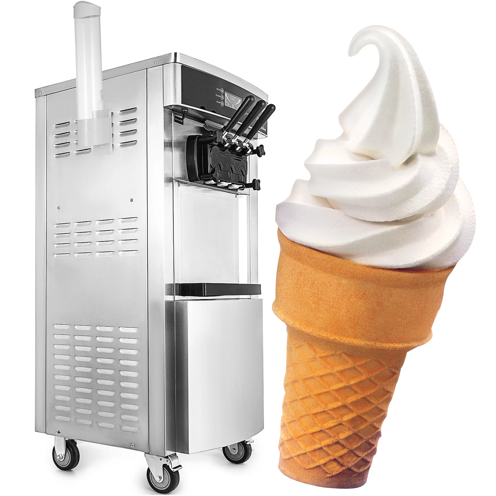 Stainless Steel Structure Softy Ice Cream Maker Machine Commercial Ice Cream Machine