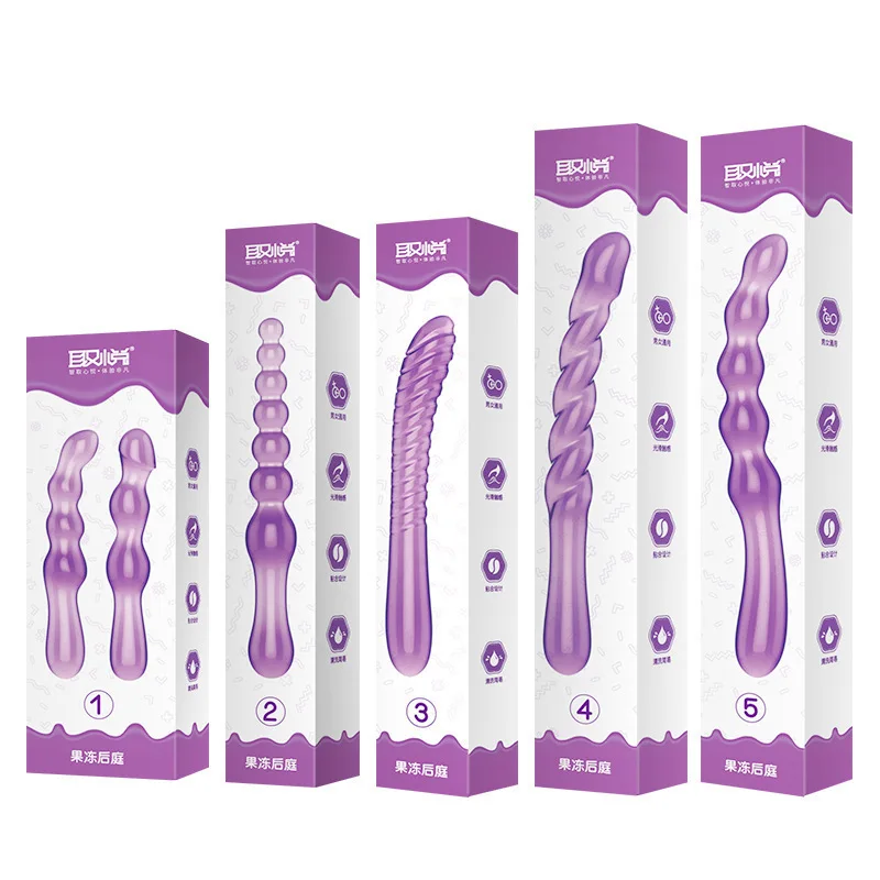 Lovely Jelly Anal Plug TPR Male et Couples Anal Plug Beans Sex Toys pour adultes