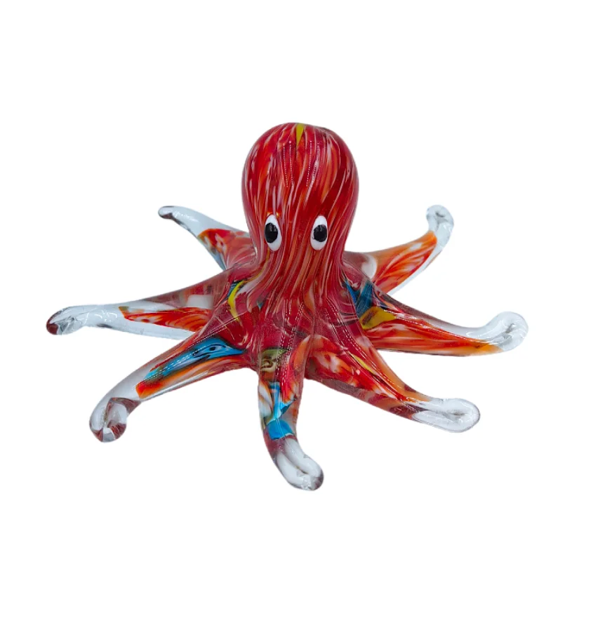 Modern Colored Murano Glass Handicraft Sculpture Art Glass Octopus ...