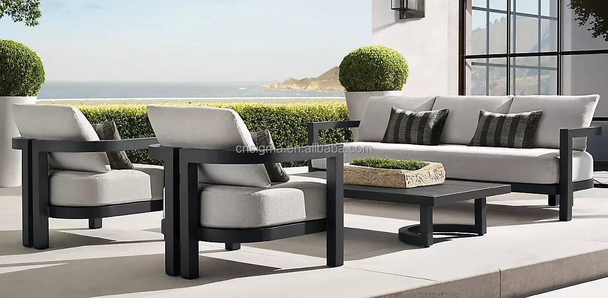 Factory Furniture Outdoor Garden Set Aluminum Patio Chaise Lounge