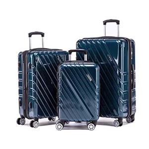 Custom Famous Brand Designer Luggage ABS+PC Trolley Bags Hard Case Waterproof 3pcs Suitcase Set