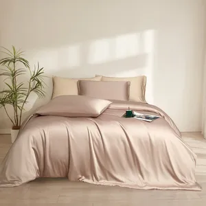 King Size Duvet Cover and Pillowcase Set 100% Bamboo Fabric Woven Technique Pure Bamboo Bedding