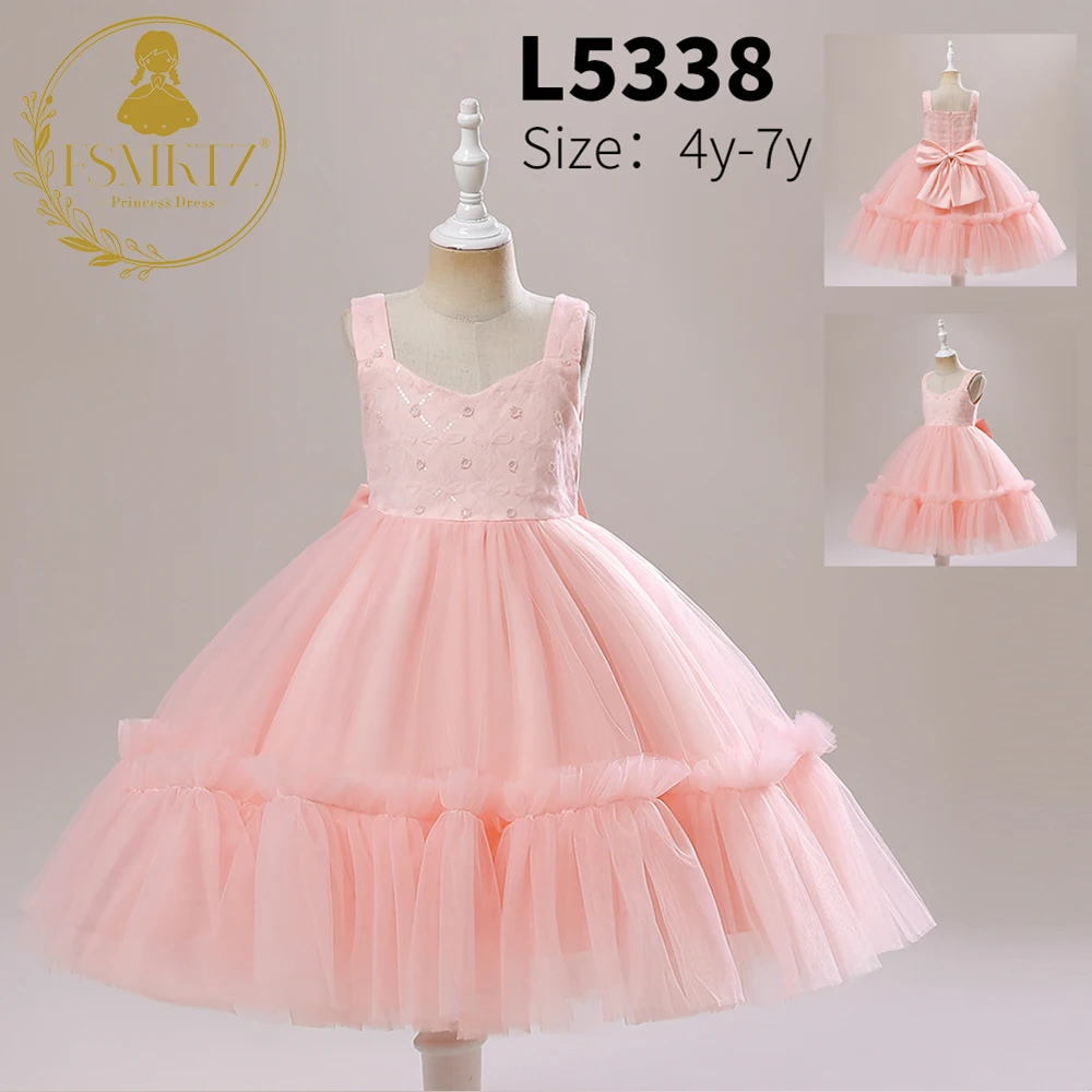 Ywoow Baby Girl's 1 7 Years Old Dresses Floral Princess Bridesmaid Pageant  Gown Birthday Party Wedding Dress 12-24 Months Pink : Amazon.in: Clothing &  Accessories