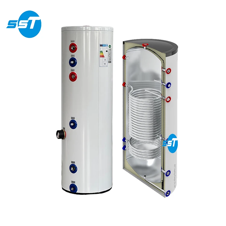 SST Factory Manufacture heat pump air source storage tank hot water heater for hotels, duplex ss tanks for hot water storage tank