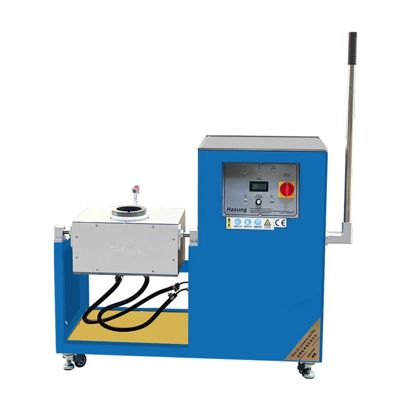 Factory Manual Pouring Induction Melting Furnace for Gold Silver Copper Smelting Precious Metal Melting Pot