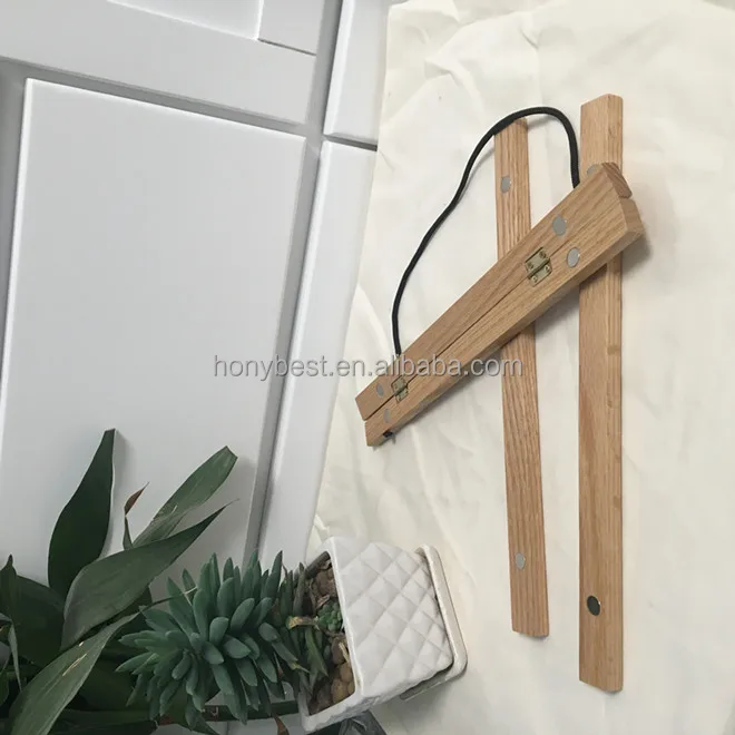 12" Quick & Easy Setup Black Poster Hanger Light Wooden