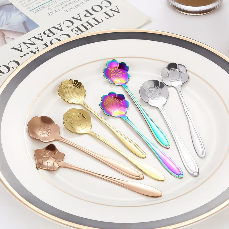 Long Handle Stainless Steel Ice Spoon Summer Ice Cream Dessert Spoon