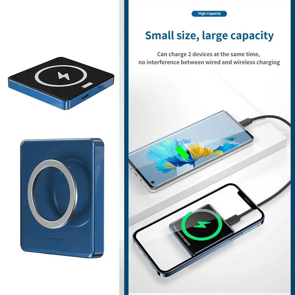 Горячая продажа IPSKY Mini 20 Вт PD 15 Вт Магнитная Беспроводная зарядка 5000 мАч Внешний аккумулятор Портативные банки питания 10000 мАч магнит powerbank