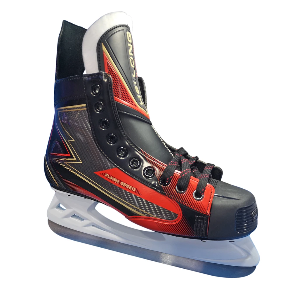 High quality adults fixed size integrated ice hockey skates shoes for sale