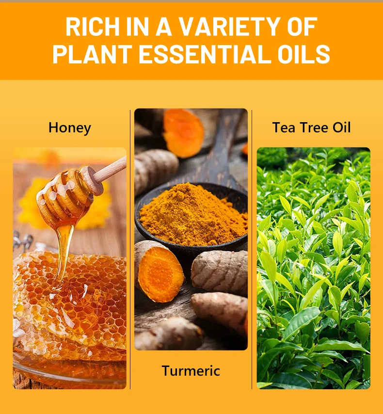 Turmeric & Honey Hair Strengthening Oil Tea Tree Oil Nourish Scalp Long Lasting Hair Smoothing Split End Remover Hair Care Oil