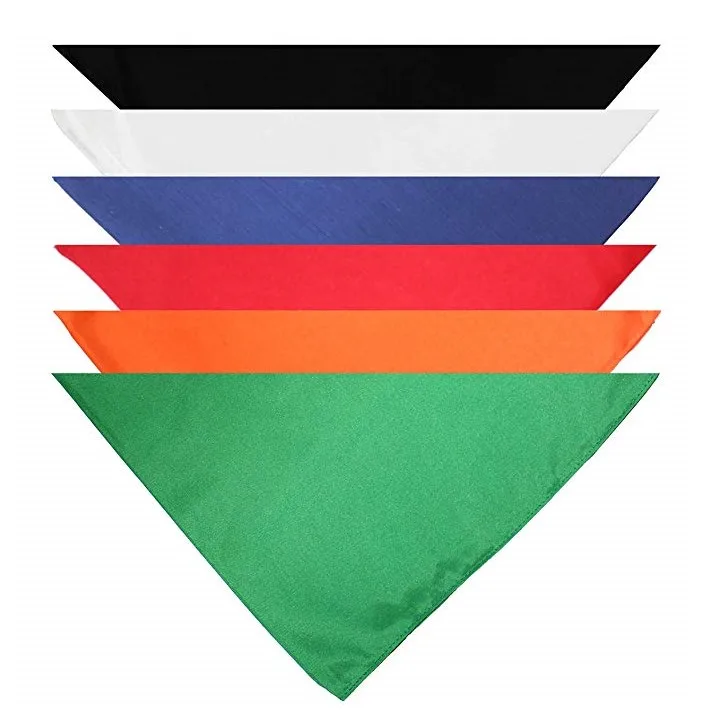 Wholesale Sublimation Printed Solid Color Triangle Pet Bandana Custom logo Dog Bandana for Small and Large Dogs