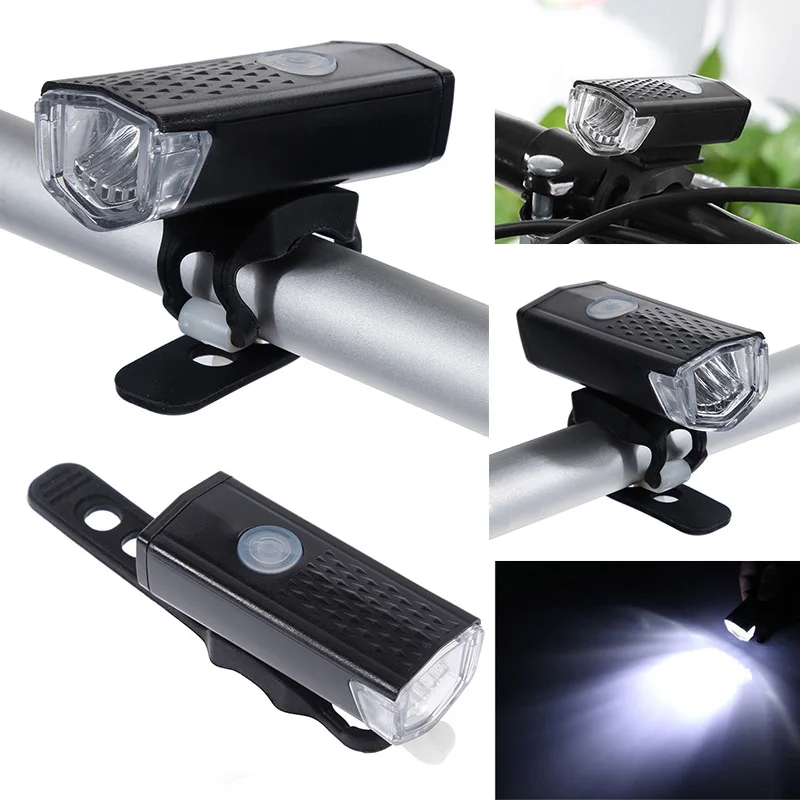 Outdoor Portable LED Front Rear Bicycle Light Flashlight USB Rechargeable IP65 Waterproof Cycling bike light set accessories factory