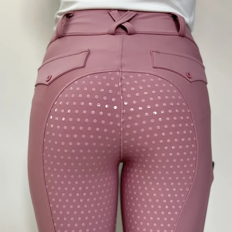 Drop Ship Women Horse Riding Pants Full Silicone Jodhours Females