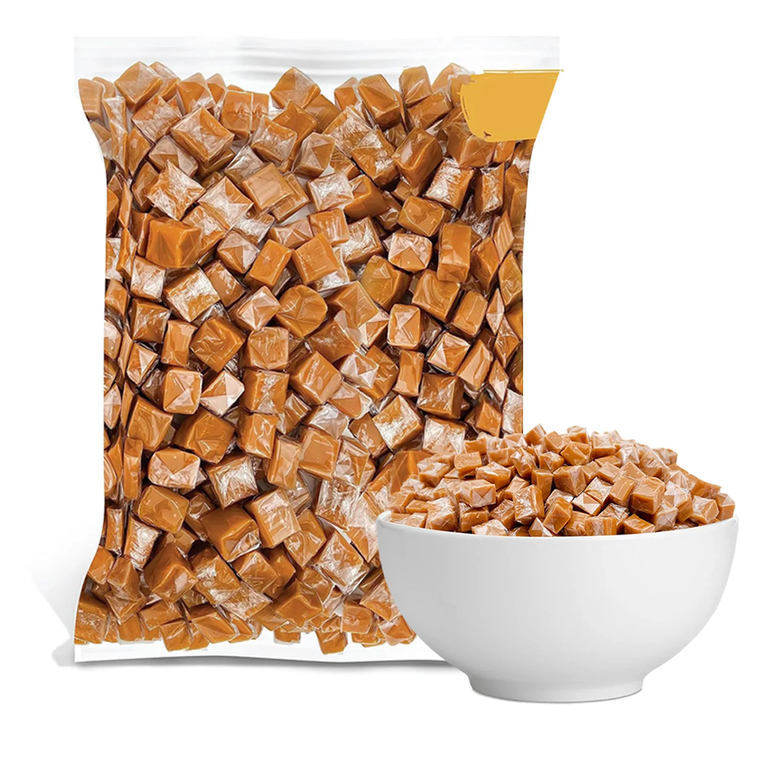 Factory Direct Custom Private Label Bulk Milk Cocoa Chocolate Mix Flavour taffy Gummy Candy Toffee Chewy Candy
