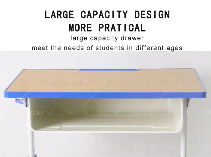 Adjustable Ergonomic Student School Desk And Chair Set Comfortable Single Seat College Primary School Desk And Chair