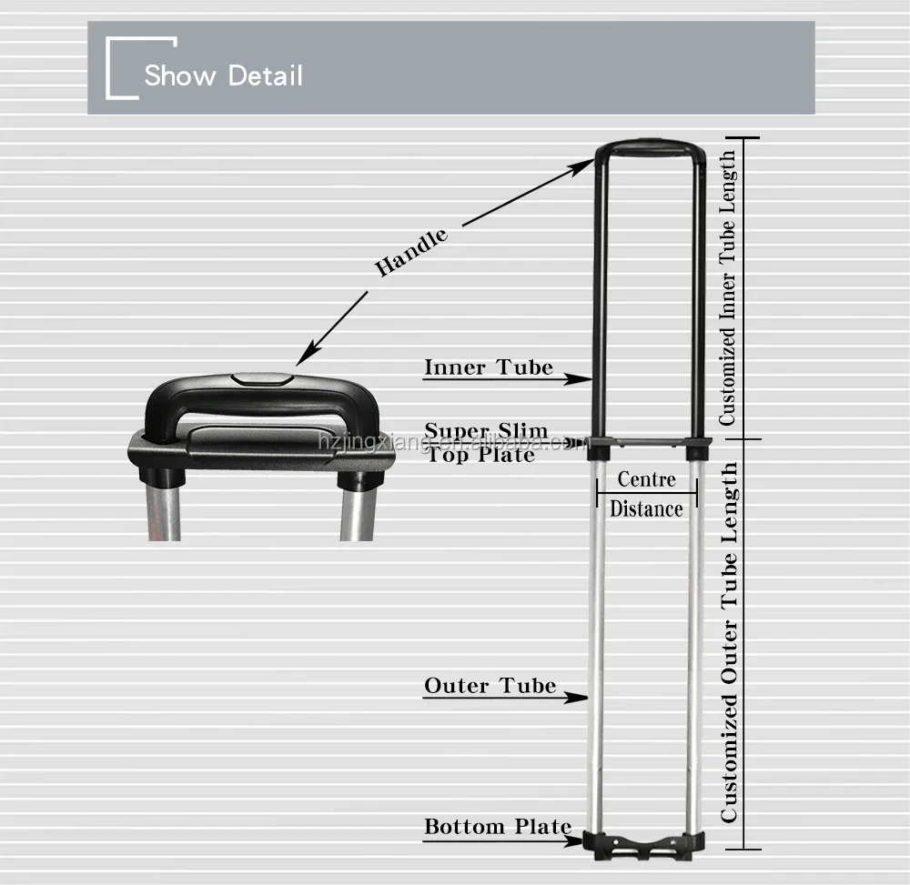 Wholesale Foldable Trolley Handles And Luggage Accessories Parts For