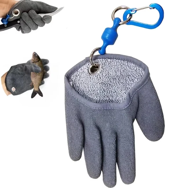 Gants De Pêche Imperméables AAED - Résistants Aux Piqûres & Coupures - Latex Antidérapant - Paire Avec Fermeture Magnétique