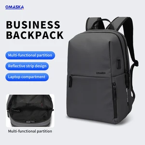 For Wholesale Custom Nylon 17 Inch USB Men Waterproof Laptop Backpack with Polyester Lining and Zipper Closure