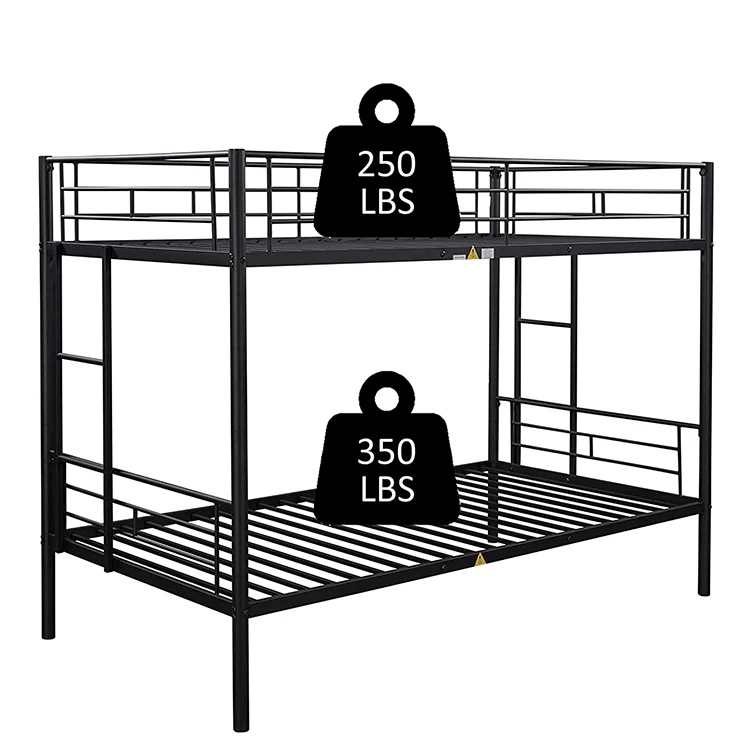Top Seller Double Bunker Bed For Adults Worker Twin Metal Bunk Bed