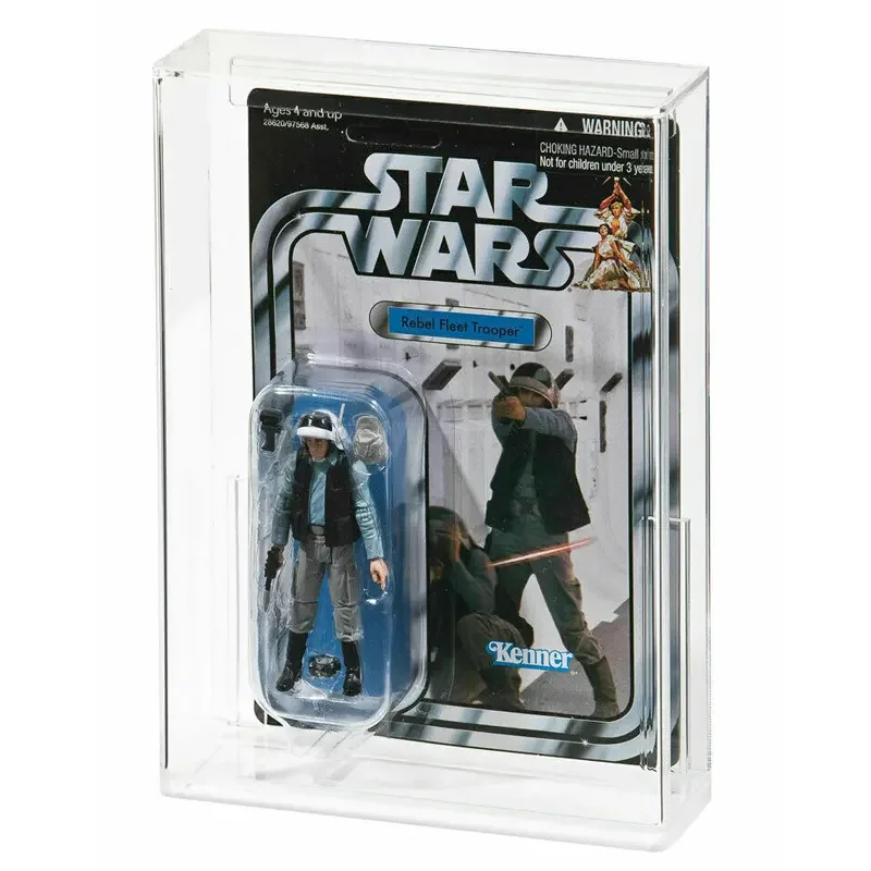 New Arrival Manufacturer Acrylic GI-Joe Tall Carded Action Figure Display  Case with Sliding Lid