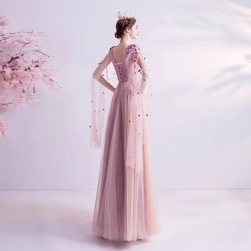 Royal Lace Style High Quality 2019 Women Evening Dresses in Turkey Istanbul  Evening Dress with Sleeves