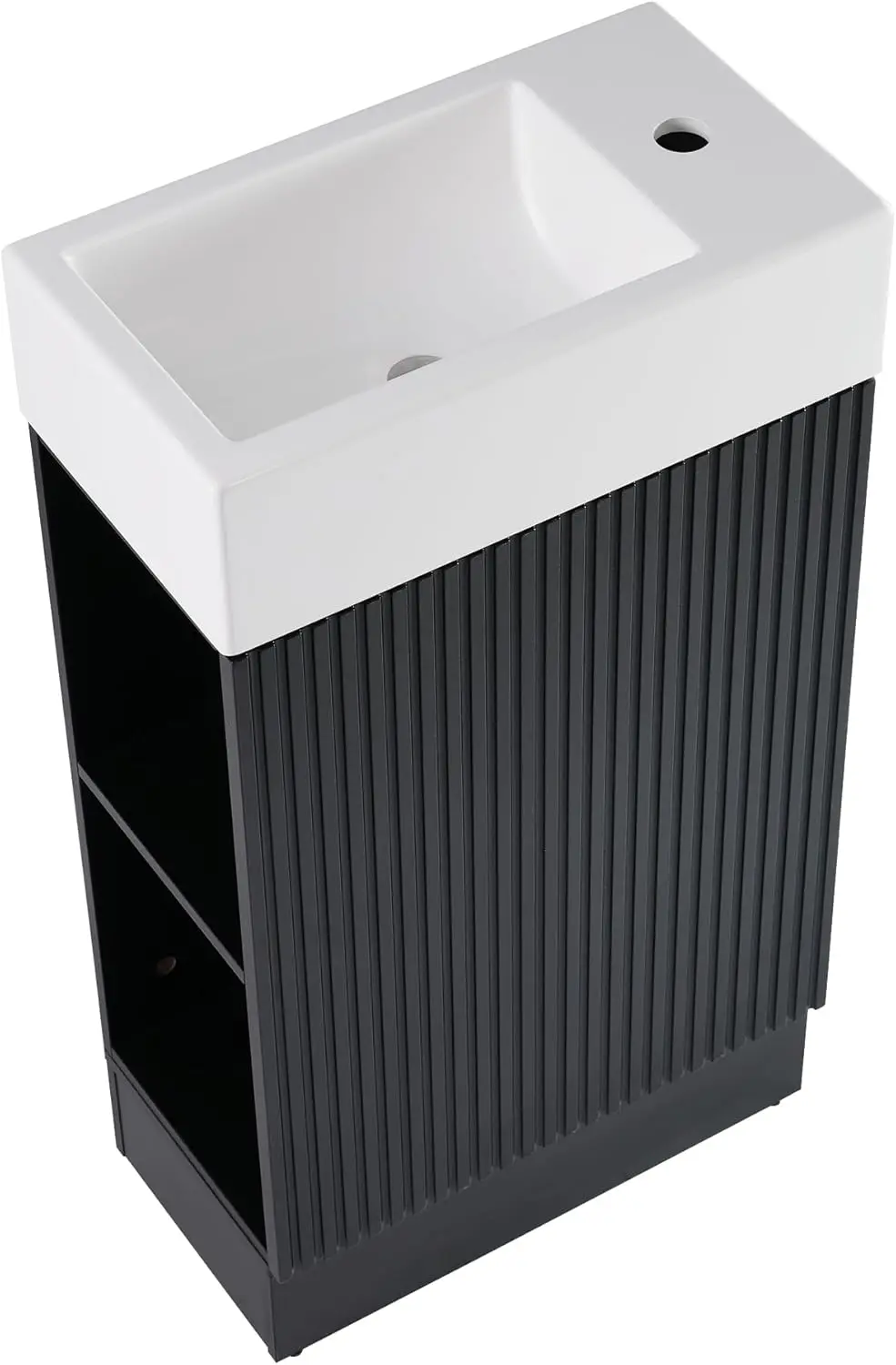 product customizable small bathroom vanity storage cabinet  integrated ceramic sink design for small bathroom-5