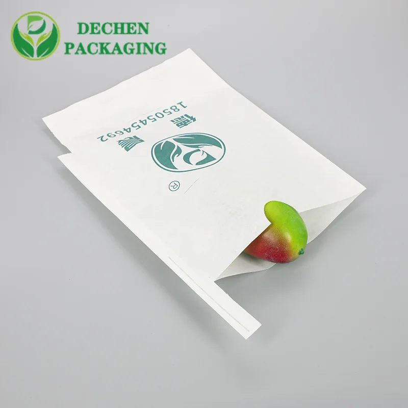 échantillon gratuit de sac de papier enduit de cire de protection couvrant les sacs de culture de fruits