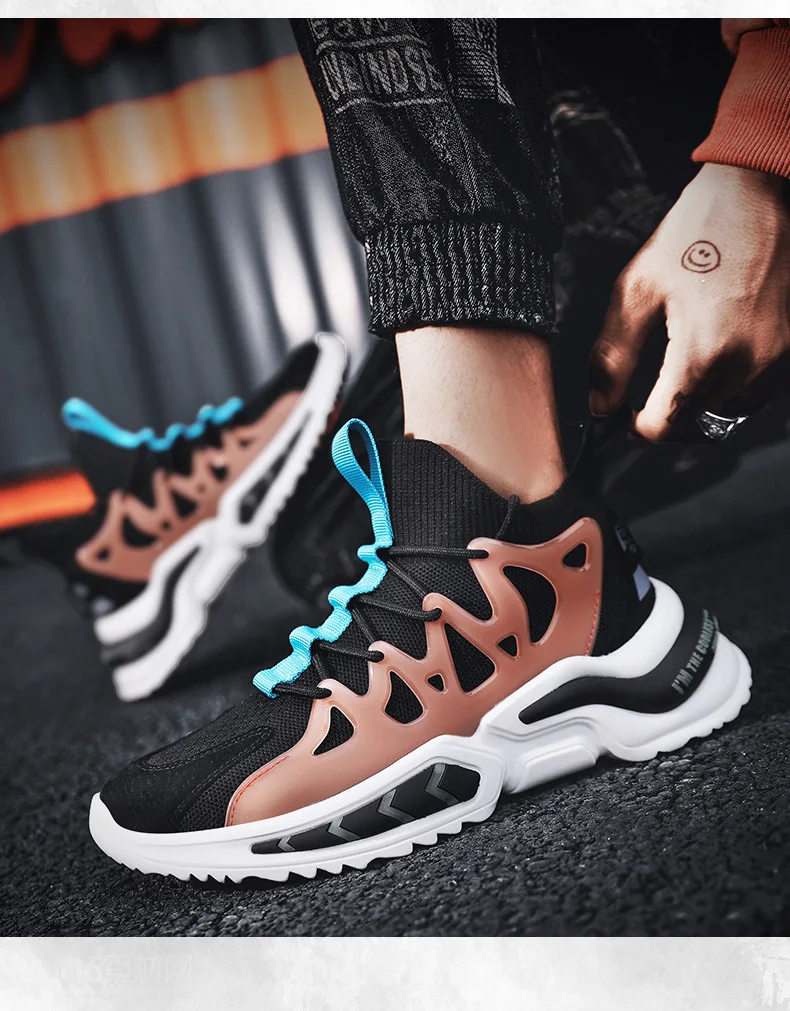 Hot Sale New Fashion Sneakers for Men Comfortable Sport Running Shoes Breathable Men's Mesh Shoes