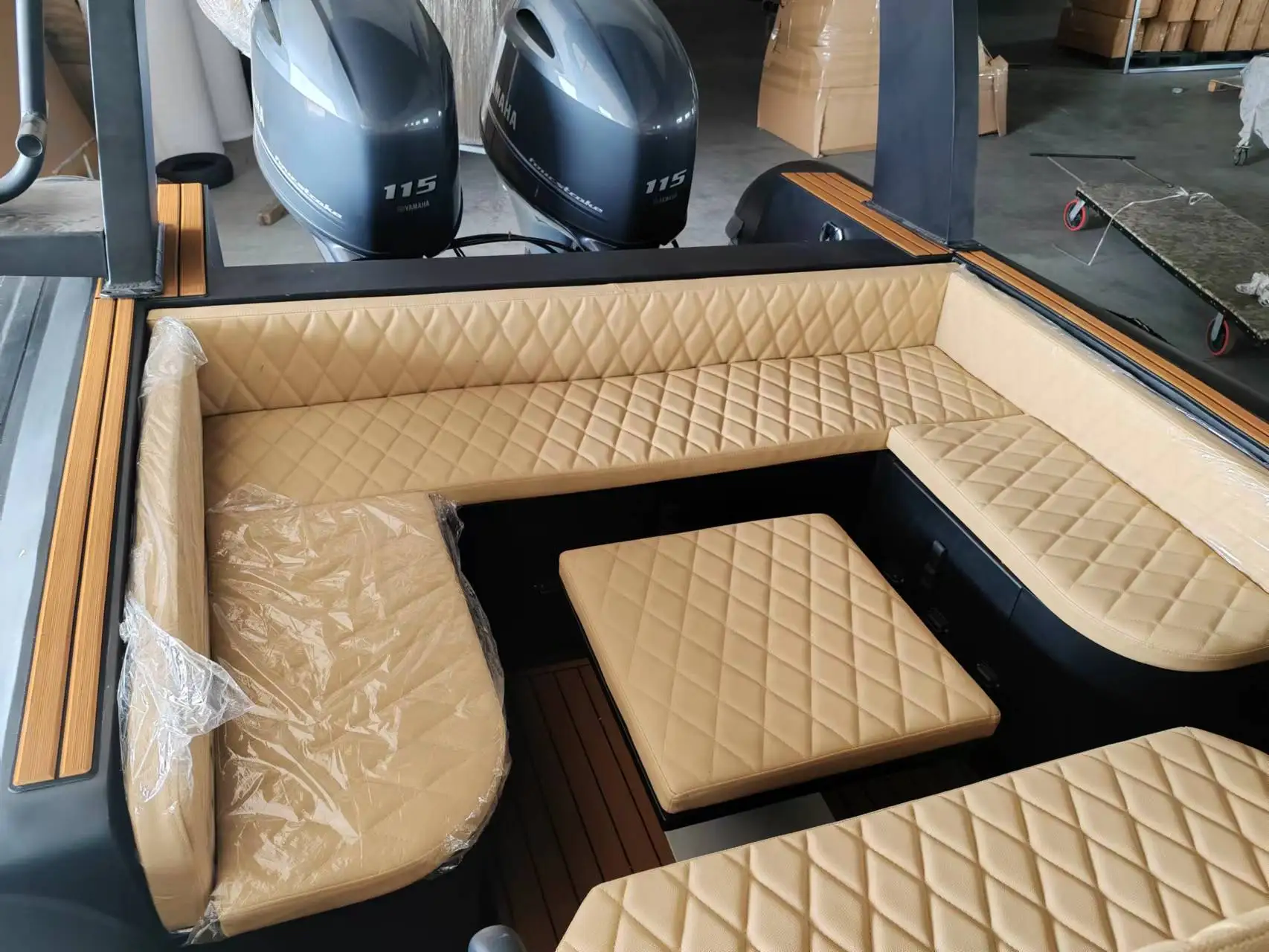 Luxury 25ft RIB760 Deep V Aluminum Hull Hypalon RIB Boat With Sunbed ...