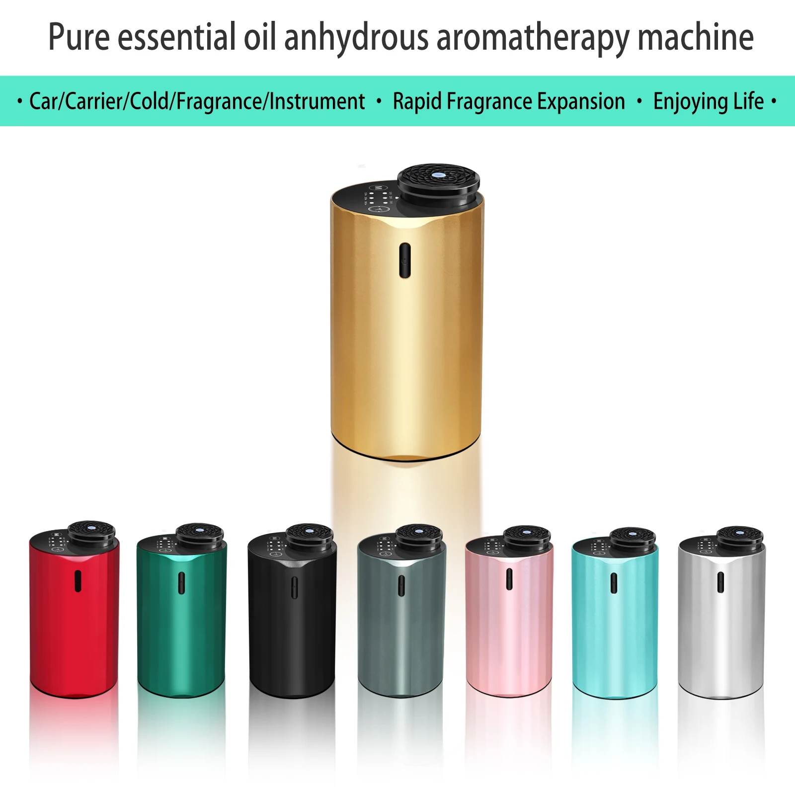 Portable Wireless Car Aromatherapy Machine Perfume Nebulizer Mini Car USB Waterless Essential Oil Ultrasonic Aroma Diffuser