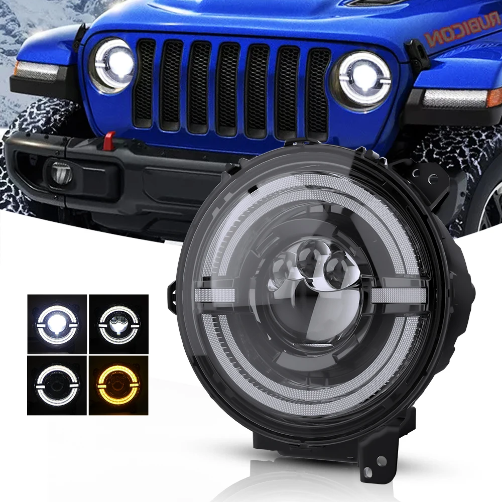 60w 9 Inch Led Driving Light Car Accessories 2022 Led Headlamps Thar  Headlight With Double Halo Rings For Jeep Wrangler - Buy 9 Inch Led Driving  Light,Led Headlamps,9 Inch Car Accessories Led