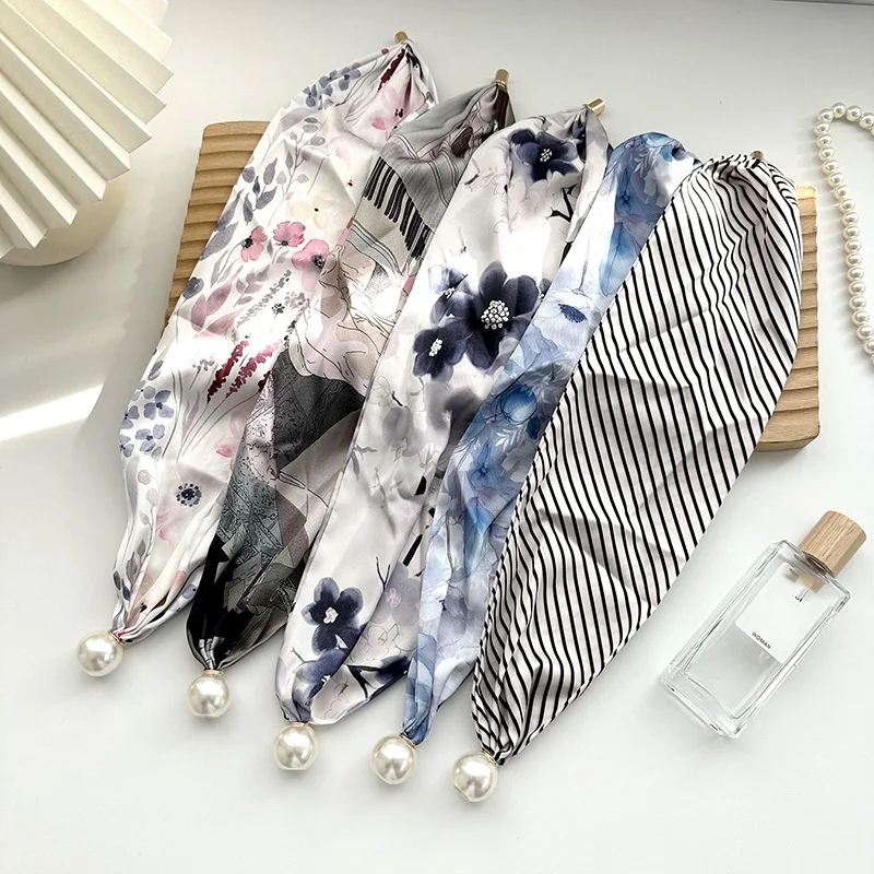 LumiSyne Foulard Soie Collier Magnétique Strass – Accessoire Élégant Et Pratique Femme