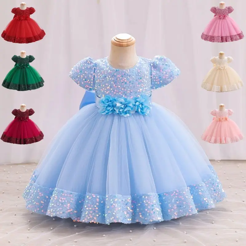 thumbnail image 2 of Baby Girl Princess Tutu Dress - Birthday Cake Smash Outfit 1-5T 2 of 14