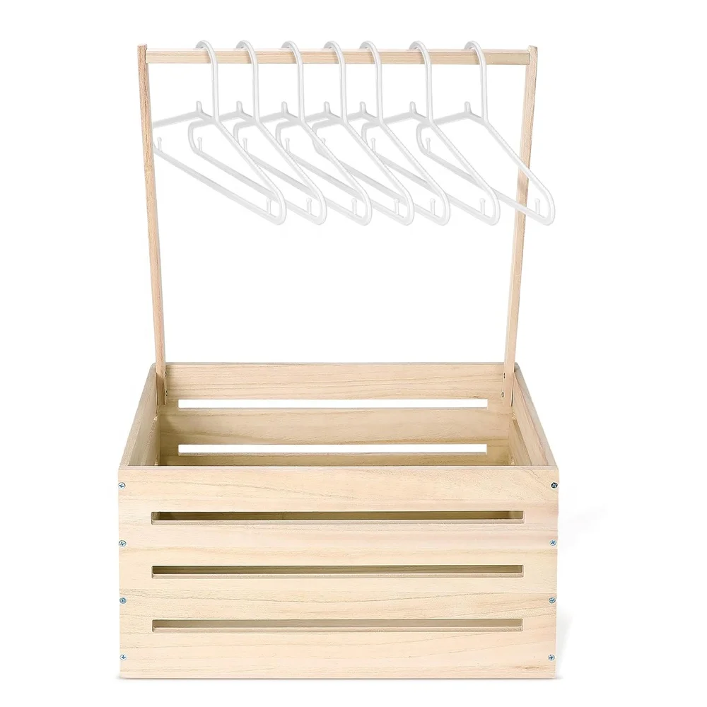 Regalo Baby Shower Armario Para Baby Shower Con 5 Perchas, Cesta De Madera Para Bebé Con Asa, Estante Decorativo Para Ropa De Bebé, Regalos Para Embarazo Regalos Para Baby Shower
