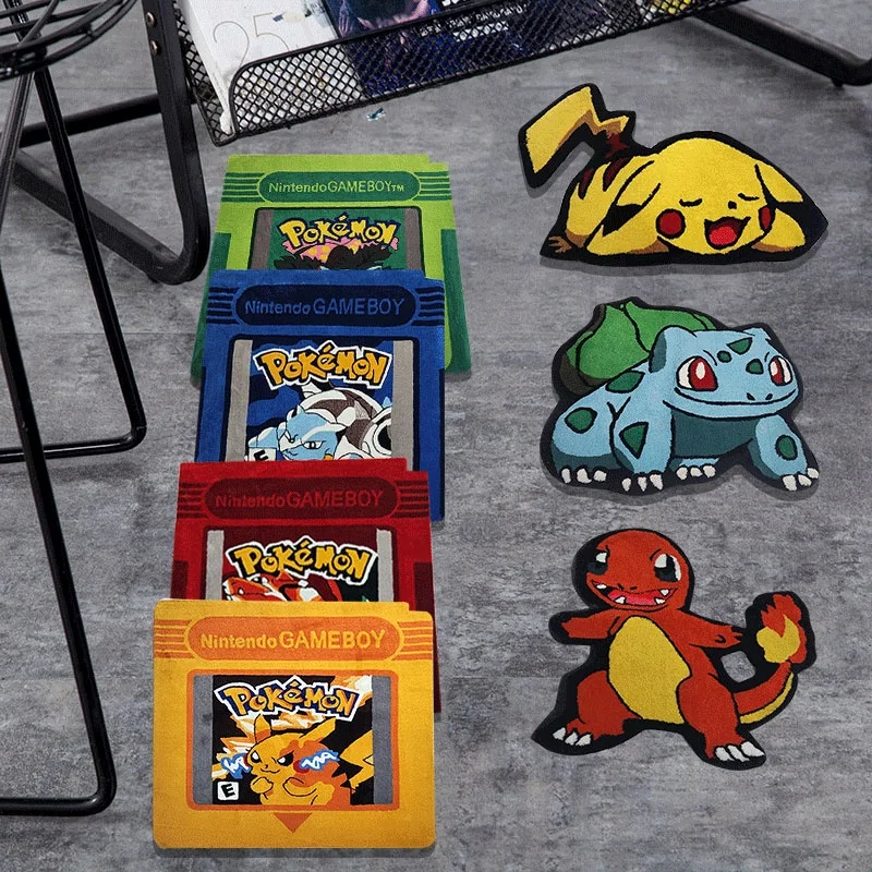 pokemon card rug Custom TCG Rain Art a plush and colorful addition to playrooms that inspires adventure and creativity in your childs space. Cartoon Anime Pokemon Card Charizard