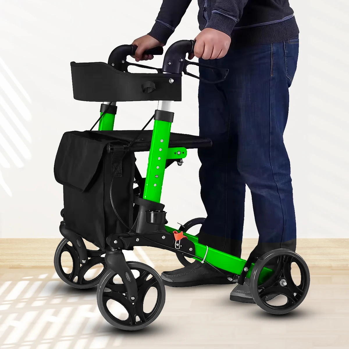 Transport Chair for Person who Do Not Walk Adult Folding Walker Walking Frames Standard Adults Walkers and Rollators for Sale