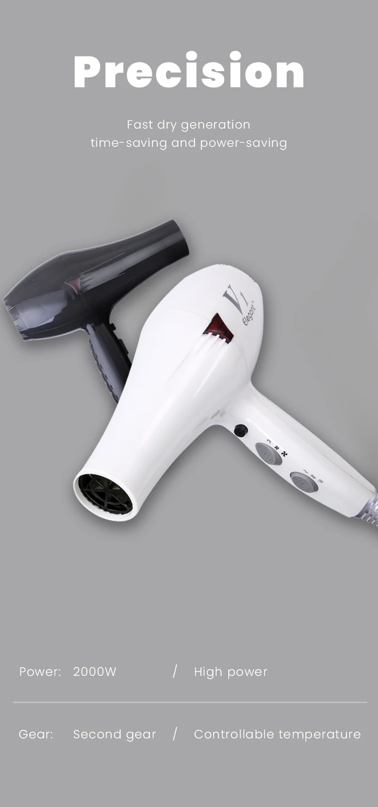 Wholesale Professional Salon Hair Dryers Portable Professional 3 Speed Turbo Switch Ion Hair