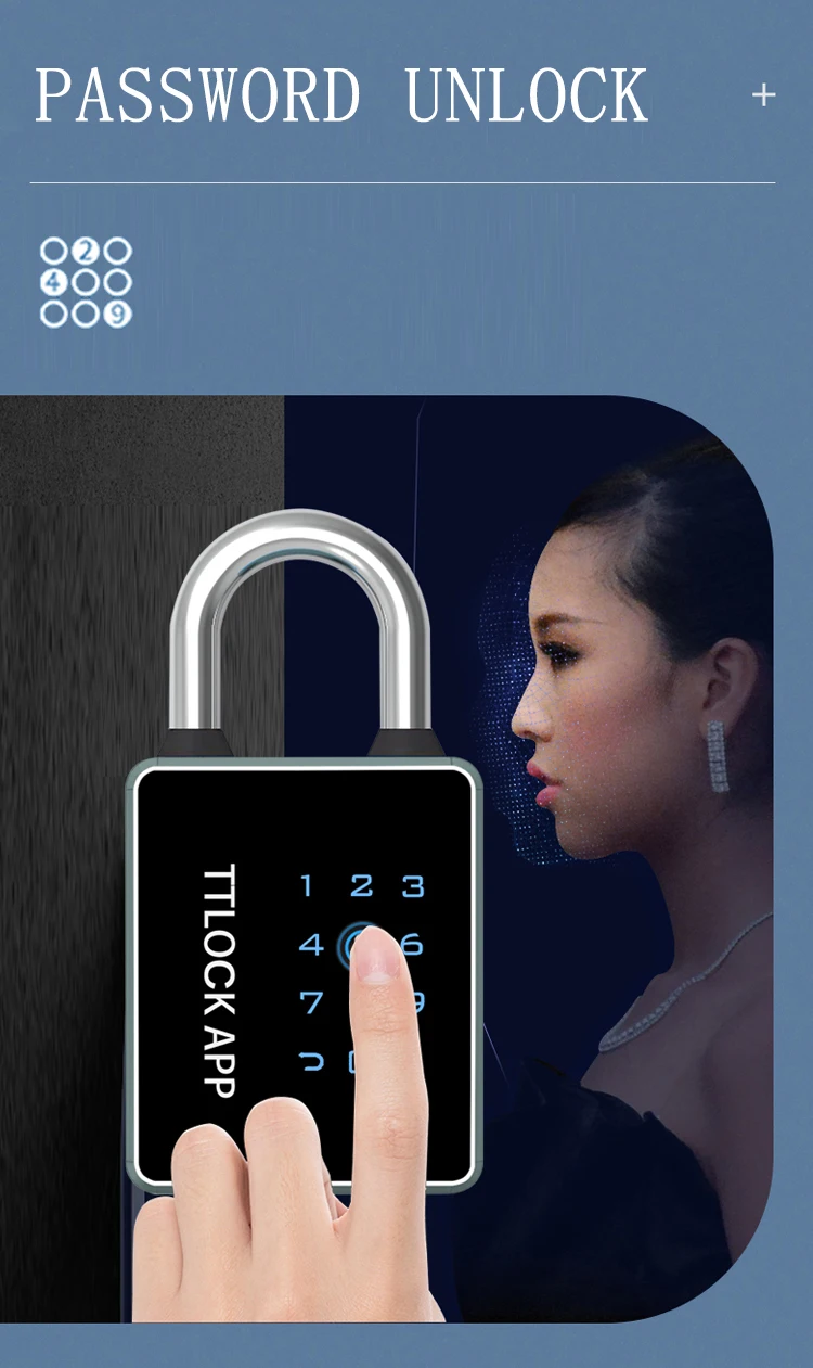 Waterproof 50mm Number Combination Touch Keypad Digital Rfid Card Nfc Blue Tooth Ttlock Tuya App