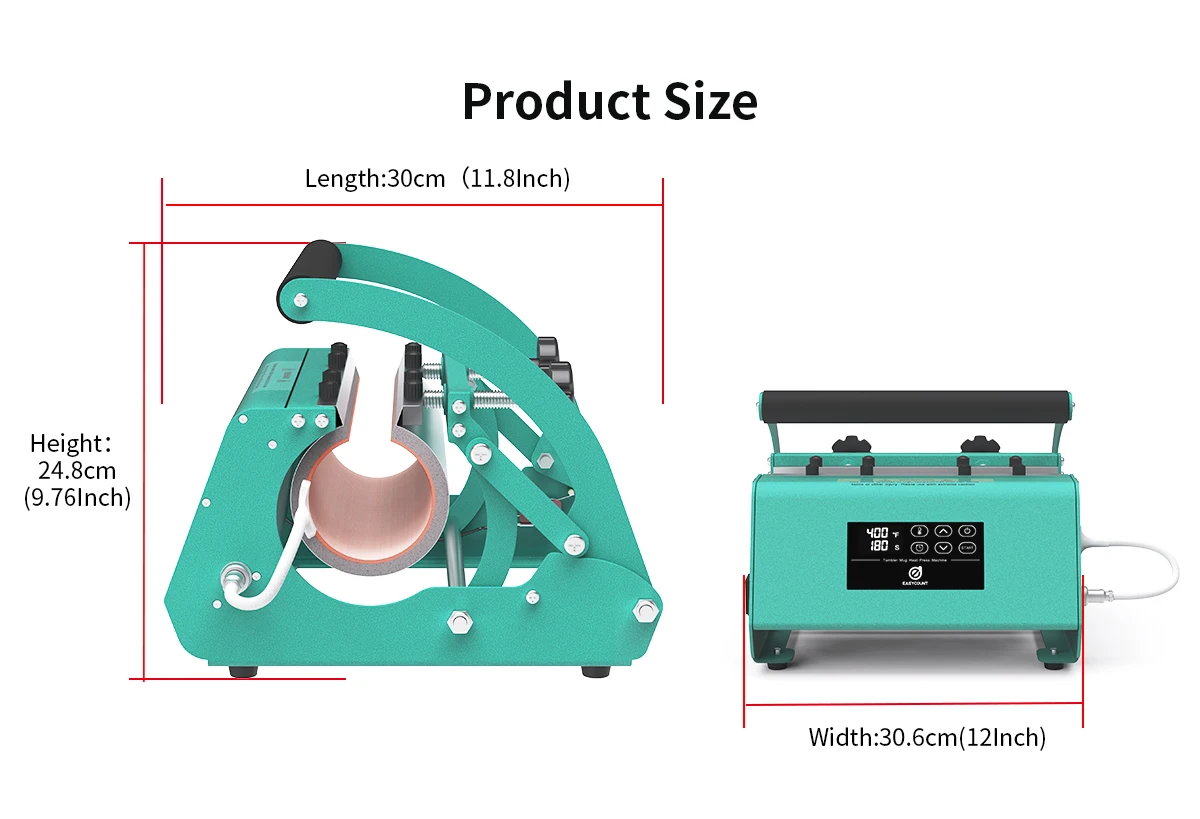 Multifunctional Automatic Flatbed Printer Tumbler Mug Heat Press Machine Sublimation Printing with Euro Plug Condition New