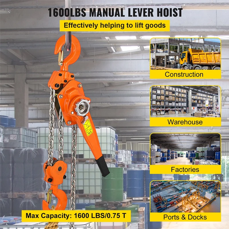 360 Degree Rotation Lever Hoist VA Model with 0.75t to 6t Lifting ...