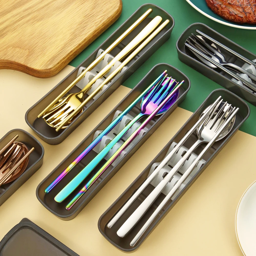 food-safe portable travel cutlery set personal